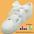 Lacci per scarpe in raso di seta allargato da 4 cm Lacci larghi con fiocco grande liscio Tendenza bellezza Bianca Sneaker casual Scarpe in pelle Lacci Dropship