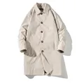 New Spring Autumn Trench uomo moda Trench oversize Jakcet uomo Casual giacca a vento uomo media