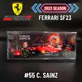 Bburago 1:43 F1 2023 Ferrari SF23 modello di auto Replica firma vetrina Formula 1 Diecast figura in miniatura regalo di natale giocattolo per bambini