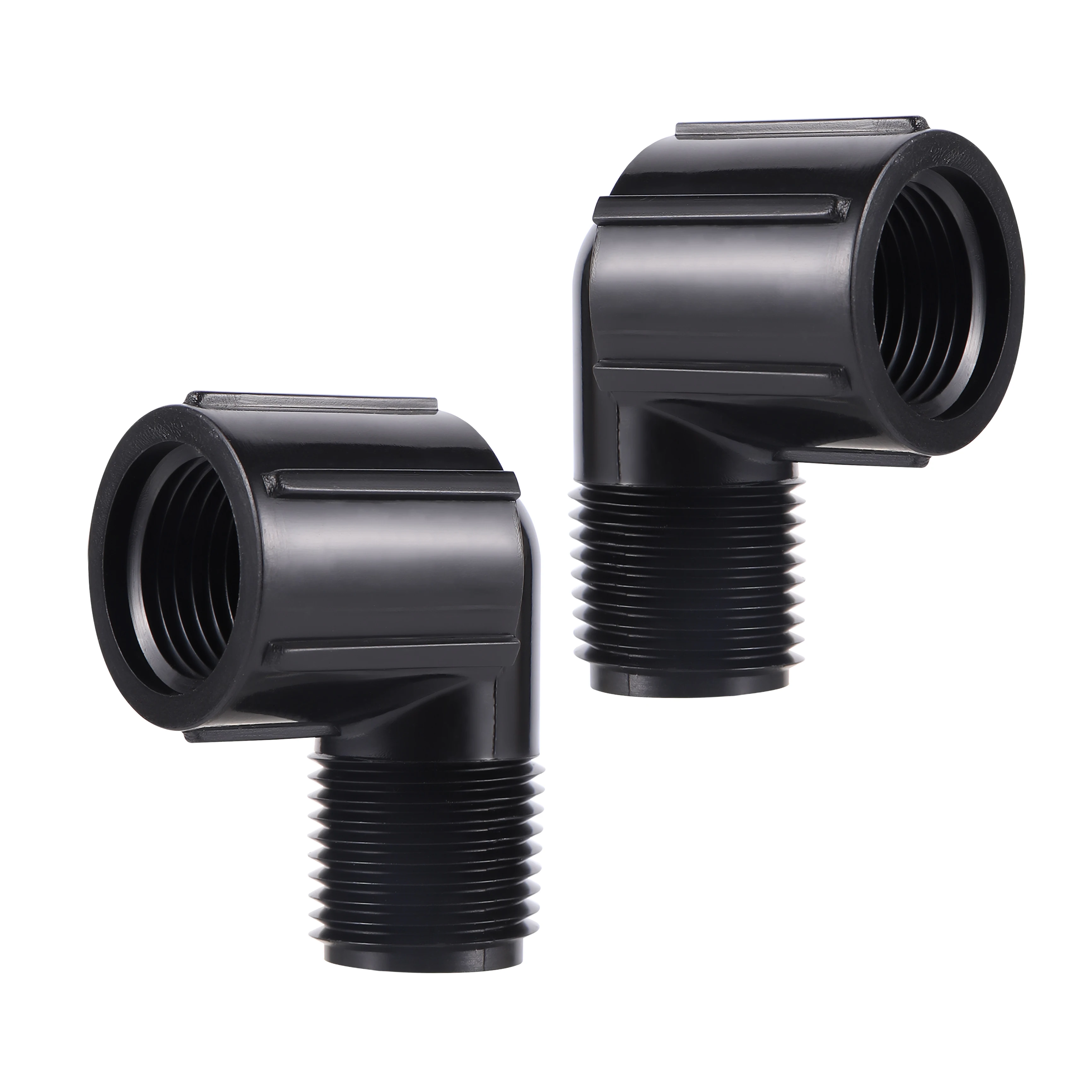 1/2 "Femmina * 1/2" Filettatura Maschio Connettori a Gomito da 90 Gradi Filettatura Femmina Giunti in PVC per Irrigazione del Giardino Domestico Raccordi in PVC