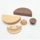 Manopole in legno per porte dell'armadio da cucina, guardaroba, armadi per scarpe, cassetti, maniglie a semicerchio, toletta, maniglie per mobili in legno