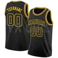 Maglia da basket girocollo nera personalizzata in oro nero canotte personalizzate per uomo maglia