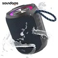Altoparlante Bluetooth portatile BT5.0 IPX7 Altoparlante wireless surround per musica stereo impermeabile con altoparlante esterno subwoofer a luce LED