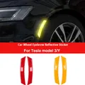 Afly Car Bumper Reflective Warning Strip Sticker per Tesla Model 3 Model Y Wheel Rim sopracciglio