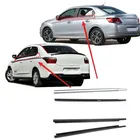 4 pezzi esterno in gomma per vetro finestra nera o cromata per peugeot 301 2013-2017 9805767980 striscia per citroen elysee 2014-2016