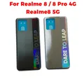 Custodia per Realme 8 / 8 Pro 4G / Realme8 5G riparazione del coperchio della batteria in plastica sostituire l'adesivo del Logo della cassa posteriore del telefono della porta posteriore