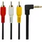 Cavo audio video A/V da 3,5 mm a 3 videocamere RCA da 4 piedi per videocamere Sony JVC Panasonic