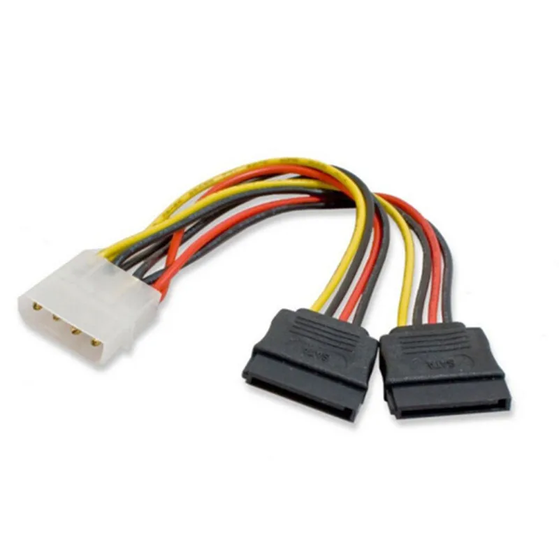 4 Pin Molex IDE a 2 Serial ATA Hard Driver cavo di alimentazione SATA Y Splitter Dual Hard Drive-Disk cavo di prolunga connettore adattatore