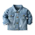 Top e top autunno inverno bambini Casual giacche di Jeans ragazzi fori strappati cappotto bambini