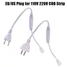 EU 220V US 110V COB LED Strip Light Power Plug Drive per 288 LED/m 360 LEDs/m No Wire COB Strip Tape
