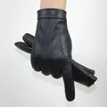 Nuovi prodotti di fascia alta guanti da uomo in pelle di montone touch screen mesh traspirante