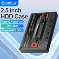 Custodia per HDD ORICO da 2.5 ''SATA a USB3.0 custodia per disco rigido esterno 5Gbps / 6Gbps custodia per HDD di tipo C con custodia SSD adesiva fai da te per PC
