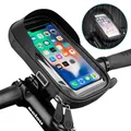 Supporto per telefono per moto da bicicletta impermeabile Borsa per touch screen per telefono da bici Supporto per manubrio da bicicletta da 6,4 pollici per iPhone 12Pro Samsung