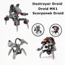 MOC Building Blocks Space Wars arma Scorpenek Droid Destroyer Droideka Droid MK1 annichiatore