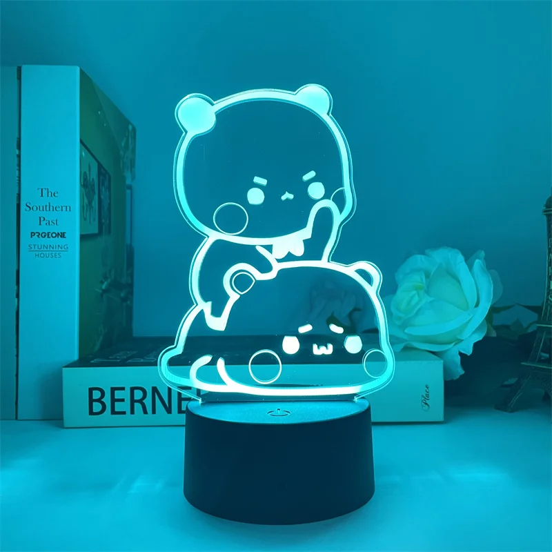 Bubu Dudu Led Night Light Telecomando Orso Panda Figure Lampada USB 16 Colori Regolabile Cartoon Nightlight Decorativo per la casa Gif