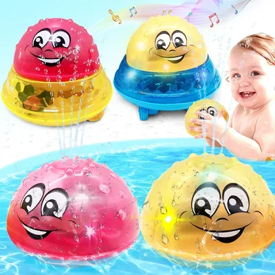 Giocattoli da bagno Spray acqua luce ruota con doccia piscina giocattoli per bambini per bambini