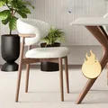 Sedie da pranzo in legno massello di design nordico leggero lusso moderno e semplice schienale
