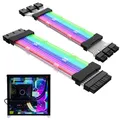 Cavo di prolunga alimentatore ARGB PSU Cavo di prolunga scheda madre da 24 pin Scheda grafica Cavo di prolunga bagliore RGB da 8 pin 6 + 2 pin