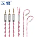 NiceHCK RubyCat HIFI cavo per auricolari germania filo di rame 3.5/2.5/4.4 MMCX/0.78mm 2pin per