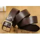 FTL Leather Pure Cowhide Handmade Retro Popular Logo Simple Youth Buckle Belt