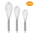 3pcs 8/10/12inch Stainless Steel Whisk Egg Beater Hand Blender Mixer Froth Whisker Latte Maker For