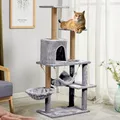 Multi-layer Cat Tree House With Swing Hammock Cat Climbing Tower Sisal Rope Cat Scratching Posts