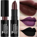 Brand Black Lipstick Retro Dark Color Lipsticks Matte Waterproof Blue Vampire Color Holloween Party