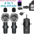 Microfono lavalier wireless 4 in 1 Microfono intelligente con riduzione del rumore da 3,5 mm per Iphone Android Fotocamera reflex Altoparlante Radio altoparlante