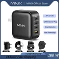MINIX NEO P3 100W GaN caricatore USB caricatore da viaggio con multi spine EU/US/AU/UK per Macbook