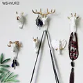 American Punch-free Wall Hanging Hook Deer Head Antlers Hanging Clothes Hat Scarf Key Deer Horns