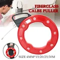 4MM 15-30 Meter Fiberglass Wire Cable Puller Fish Tape Reel Nylon Conduit Ducting Rodder Pulling