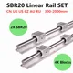 2pcs SBR20 200-2000mm Linear Guide Rail and 4pcs SBR20UU Linear Bearing Blocks for CNC parts 20mm