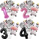 Pink Cute Cow Print Theme Cow Inflatable Balloons Cute Cow Aluminum Mylar Balloons Baby Shower Kids