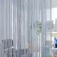 300x260cm Solid color Curtains Stripe White Blank Gray Classic Line Curtain Window Blind Valance