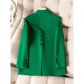 Kaki nero verde donna solido formale Blazer cappotto femminile manica lunga singolo bottone giacca