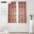 LOZUJOJU Ready Made Floral Semi-Blackout Short Curtains for Living Room Kitchen Window Modern Design