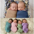 Newborn Photography Props Blanket Cotton Wrap Stretchable Baby Wrap Blanket Swaddling Newborn