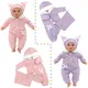 baby doll clothes Red Hooded Clothes pants shirt fit for 43cm Baby reborn Dolls boy Clothes for 18"