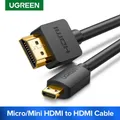 UGREEN Micro HDMI a HDMI cavo adattatore 4K/60Hz Ethernet per GoPro Hero7 nero Hero5 Raspberry Pi4