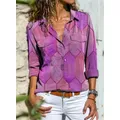 Camicia da donna nuova moda camicia da donna casual di grandi dimensioni camicia a maniche lunghe