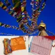 Religious Flags Tibetan Buddhist Supplies Colour Print Prayer Flag Artificial Silk Tibet Lung Ta