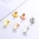 Fashion New Family Stainless Steel Stud Earrings Boy and Girl Color Cute Gifts Stainless Steel