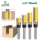 LAVIE 1PC 1/4 Shank Pattern Bit Flush Trim Bit Straight Bit With Bering Hinge Mortising Router Bit