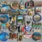 World tourist souvenir Fridge magnets genete icon Italy islanda Tukey grecia USA germania Dubai