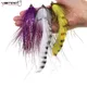 Vampfly 3PCS 2/0 Big Hare Strip Streamer Fly Rainbow Zonker Streamer Sea Fishing Flies Lure Bass