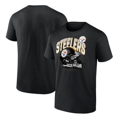 Pittsburgh Steelers End Around Helm-Grafik-T-Shirt – Herren Image