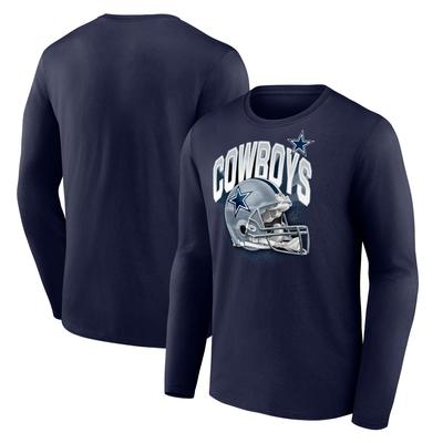 Dallas Cowboys End Around Helm-Grafik-Langarm-T-Shirt – Herren Image