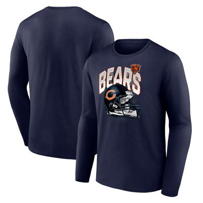 Chicago Bears End Around Helm-Grafik-Langarm-T-Shirt – Herren Image