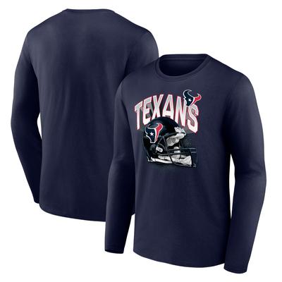 Houston Texans End Around Helm-Grafik-Langarm-T-Shirt – Herren Image