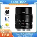 TTArtisan 40mm F2.8 APS-C obiettivo Macro messa a fuoco manuale per SONY E FUJI XF Canon M Panasonic Olympus M4/3 Nikon Z Leica Sigma L Mount